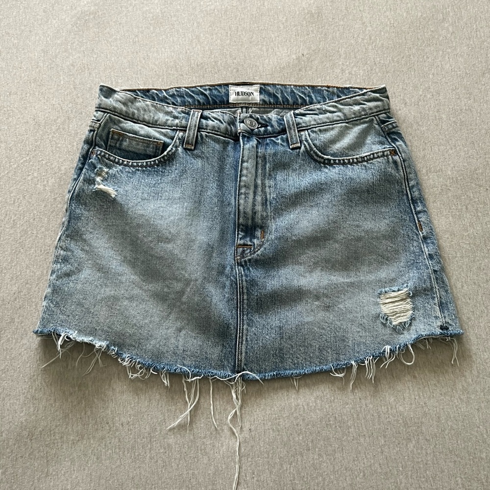 Hudson Jeans Women's Blue Denim Skirt